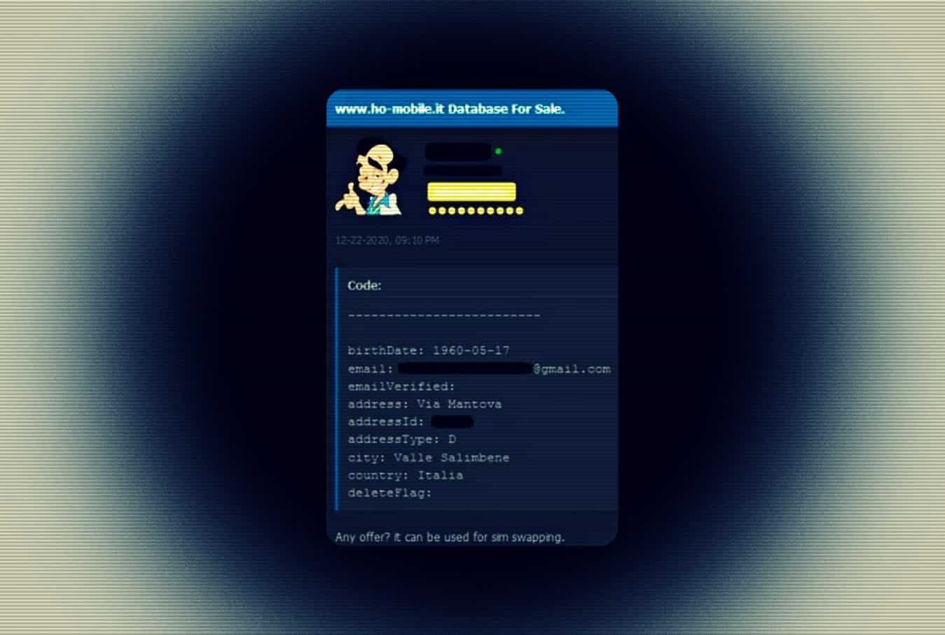 Ho-Mobile Italy's database with 2.5m accounts allegedly stolen, sold