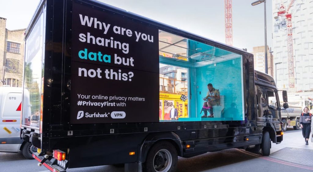 Surfshark Raises VPN Awareness with See-Through Toilet in London